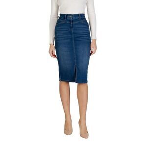 Morgan De Toi Blue Cotton Long Women's Skirt